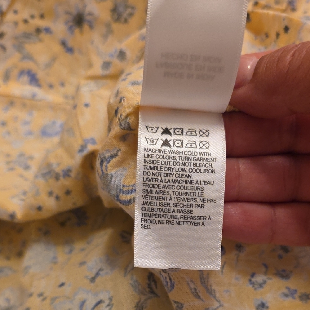 Lucky Brand Yellow and Blue Floral Blouse - Picture 3 of 7